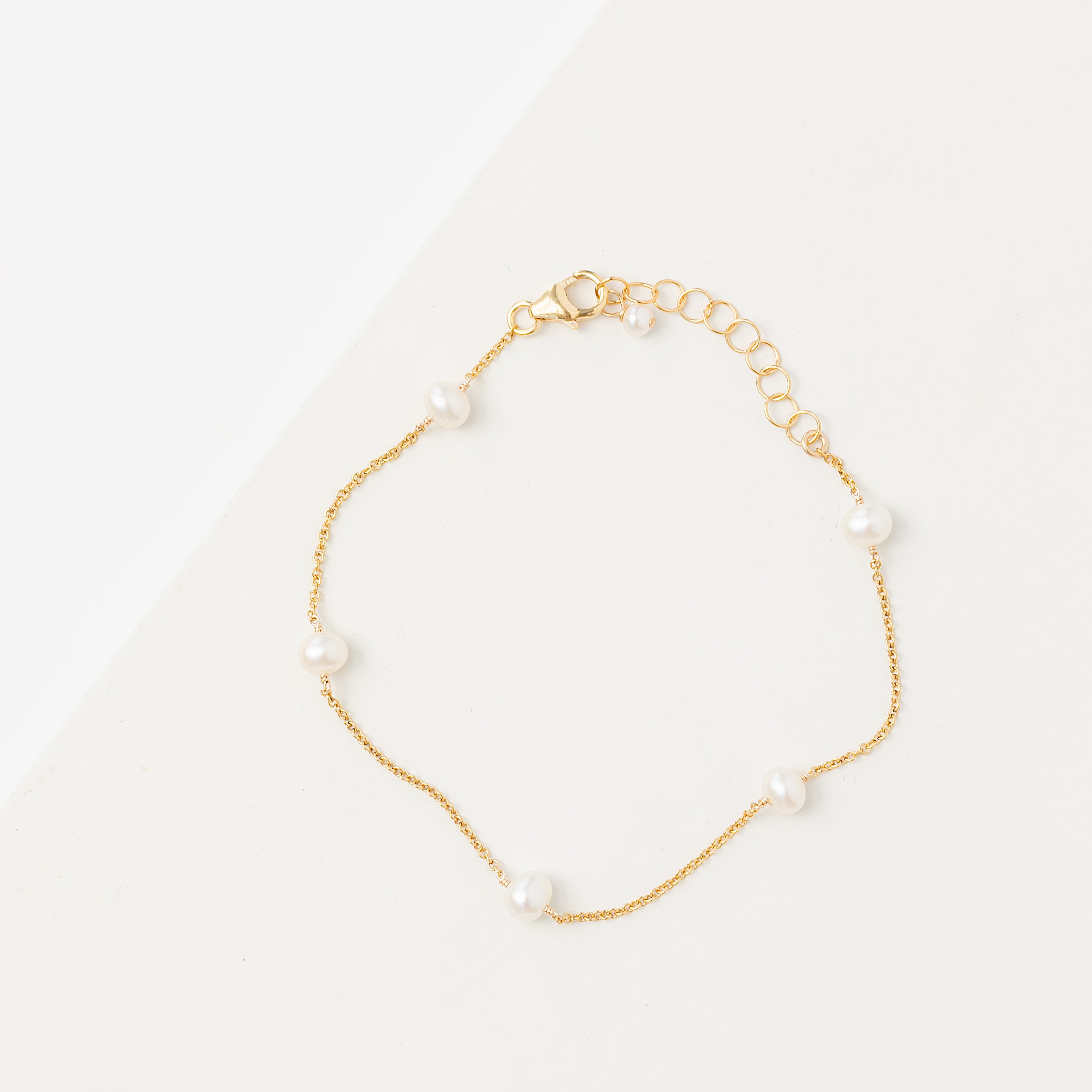 Ariadne】べピーパールブレスレット 14K ゴールドチェーン 