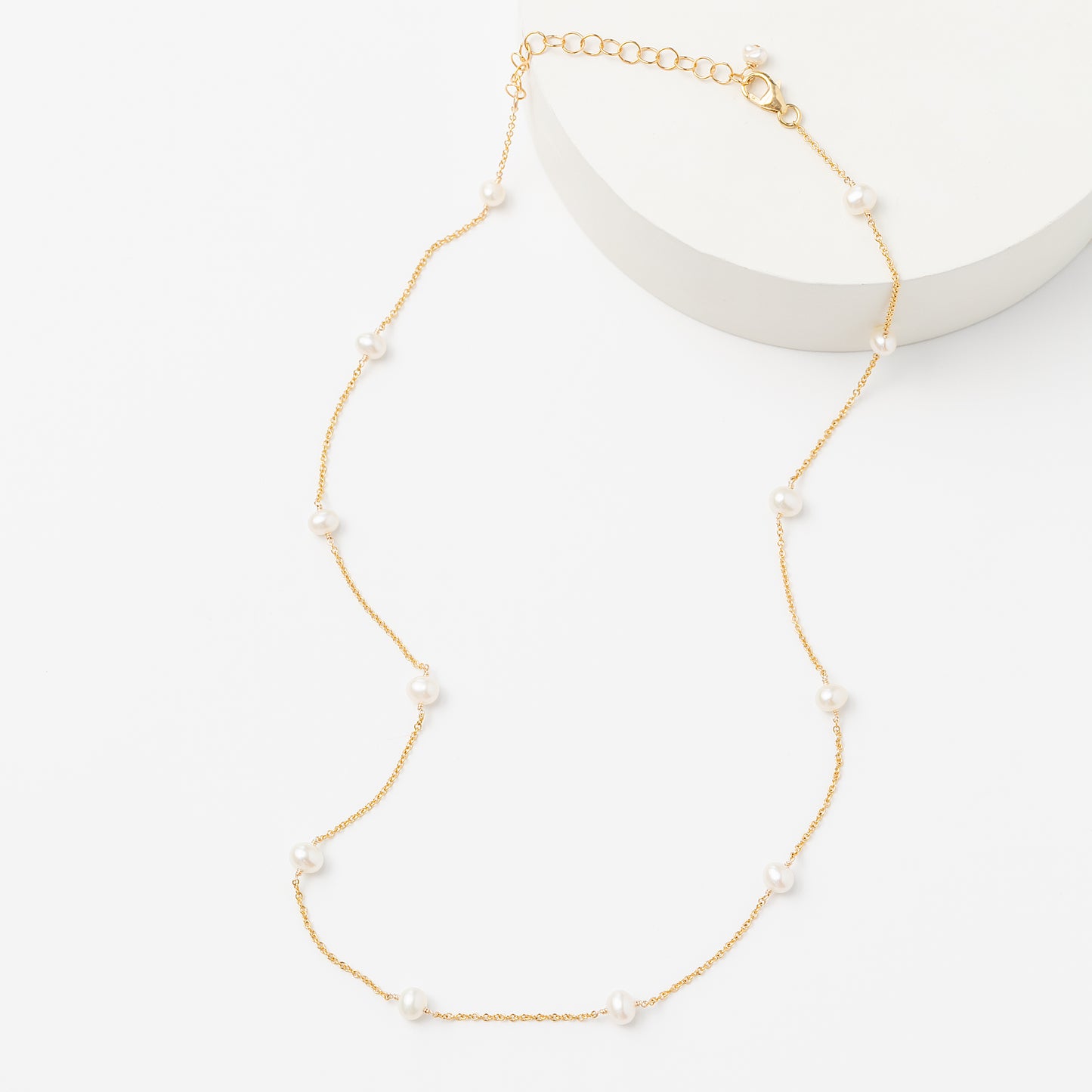 【Ariadne】べピーパールネックレス 14K ゴールドチェーン